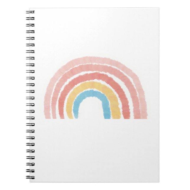 Caderno Espiral Arco-íris Pastel (Frente)