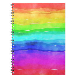 Caderno Espiral Arco-Íris Pintado