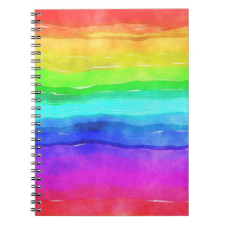 Caderno Espiral Arco-Íris Pintado