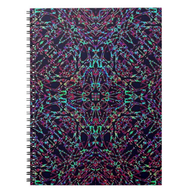 Caderno Espiral Arco-íris preto (Frente)