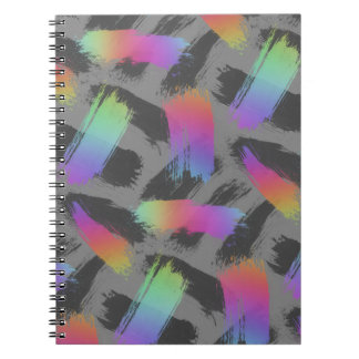 Caderno Espiral arco-íris retrô radical :