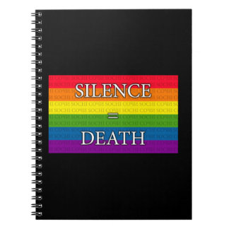 Caderno Espiral Arco-Íris - Silêncio = Morte