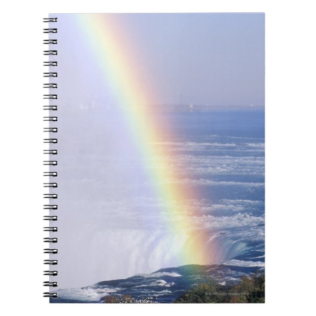 Caderno Espiral Arco-Íris Sobre Cataratas Niágara, Nova York (Frente)