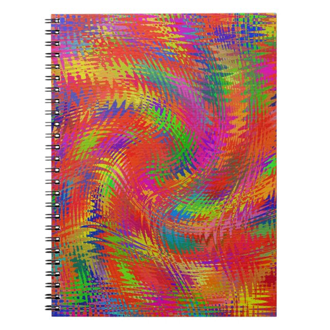 Caderno Espiral Arco-íris Tecido (Frente)