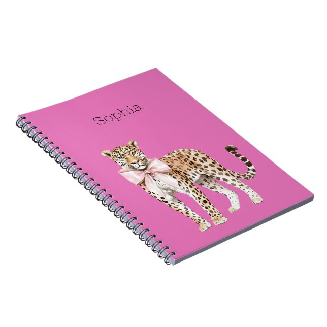 Caderno Espiral Arco rosa-leopardo (Lado Direito)