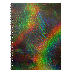 Caderno Espiral Arcos-íris holográficos de brilho do brilho das