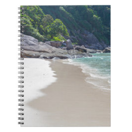 Caderno Espiral Areia branca semelhante e mar azul-turquesa