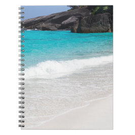 Caderno Espiral Areia branca semelhante e mar azul-turquesa