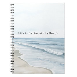 Caderno Espiral Areia de Praia Oceano