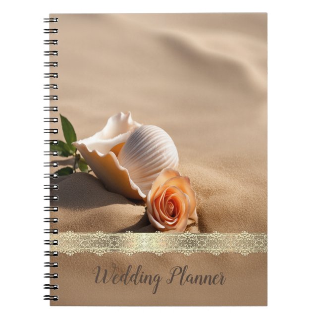 Caderno Espiral Areia Rosa Concha (Frente)