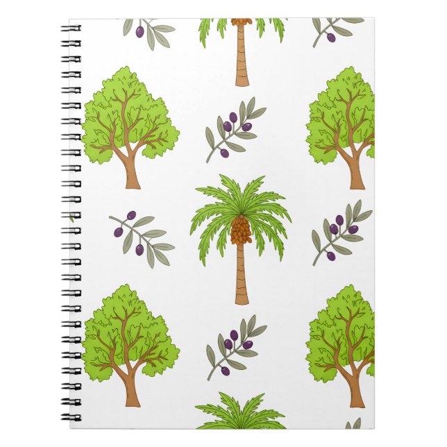 Caderno Espiral Argan et Motif de dattes (Frente)
