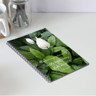 Caderno Espiral Aristóteles Cotação Peace Lily Floral