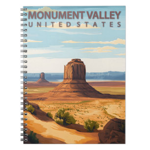 Caderno Espiral Arizona de Monument Valley Viagens vintage de Utah