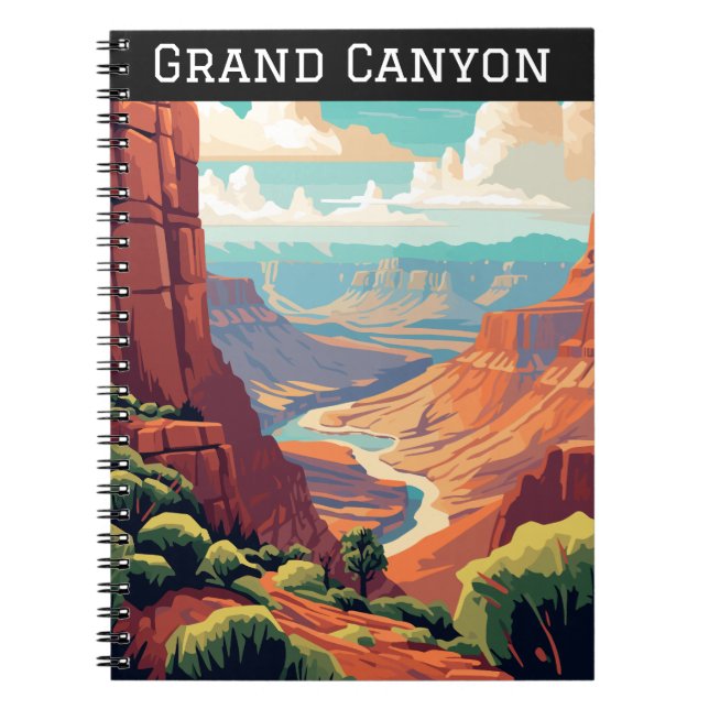 Caderno Espiral Arizona do Parque Nacional do Grande Canyon da Vin (Frente)