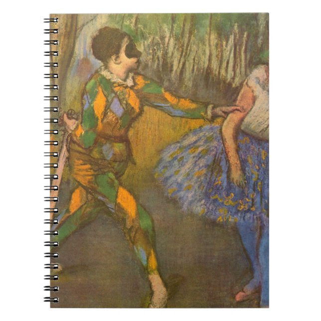 Caderno Espiral Arlequim e Colombina de Edgar Degas Arte Antiga (Frente)