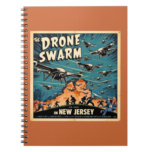 Caderno Espiral Arma de drone em Nova Jersey (Frente)