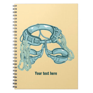 Caderno Espiral Arnês de escalada com desenhar rápidos