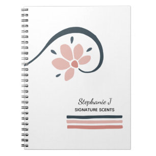 Caderno Espiral Aromaterapia de Óleos Essenciais Trendy Floral