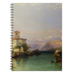 Caderno Espiral Arona e o castelo de Angera, lago Maggiore, 185