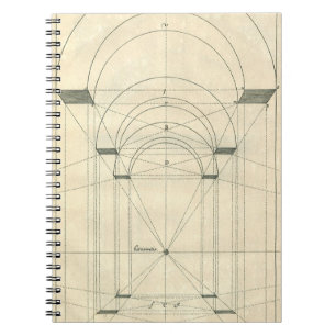 Caderno Espiral Arquitetura Antiga, Perspectiva de Arco Renascenti