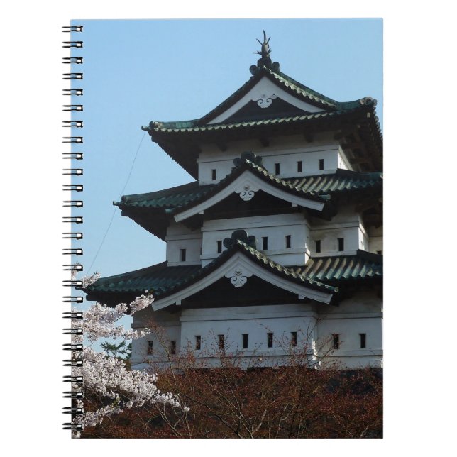 Caderno Espiral Arquitetura de edifícios do Castelo do Japão Histó (Frente)