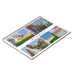 Caderno Espiral Arquitetura de rua da cidade de paisagem urbana de