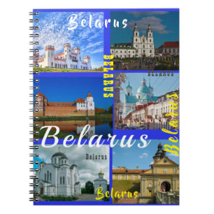 Caderno Espiral Arquitetura do Castelo de Belarus Minsk Grodno Mir