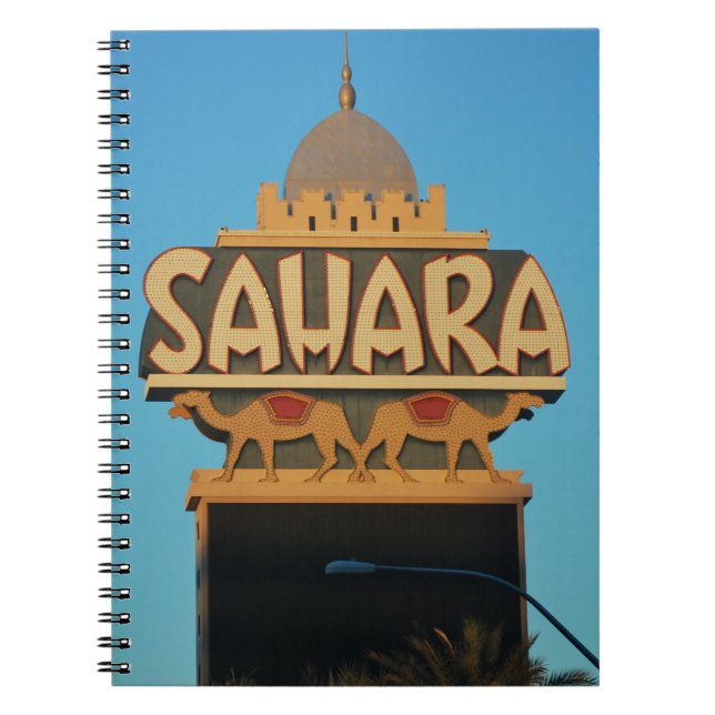 Caderno Espiral Arquitetura Landmark do Sahara de Las Vegas (Frente)