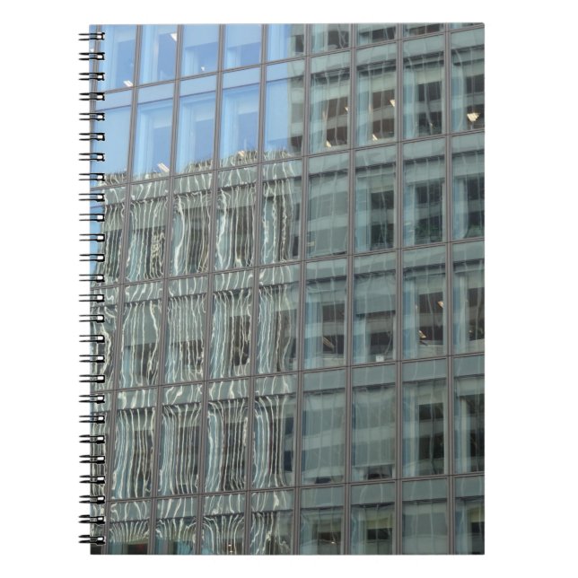 Caderno Espiral Arquitetura moderna de arranha-céus de vidro elega (Frente)