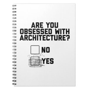 Caderno Espiral Arquitetura obcecada Presentes para estudantes de