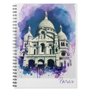 Caderno Espiral Arquitetura Sacré-Coeur Montmartre Paris