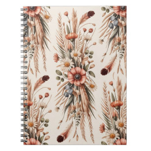 Caderno Espiral Arranjo Floral Vertical