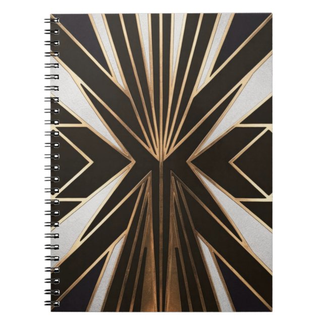 Caderno Espiral Art Deco 20s Elegante (Frente)