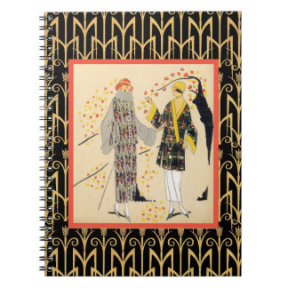 Caderno Espiral Art Deco Autumn Fashionistas