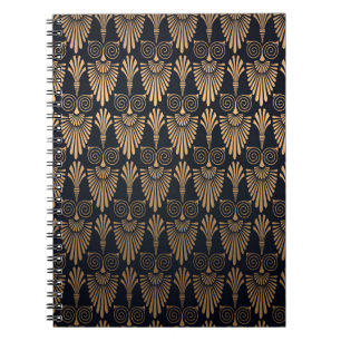 Caderno Espiral Art Deco Black Dourado: Retro.