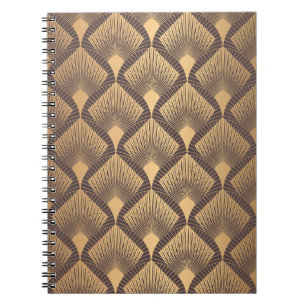 Caderno Espiral Art Deco Glamor: Escalas de Ouros.