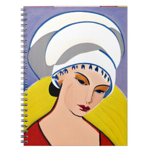 Caderno Espiral Art Deco Modern Lady in a Turban