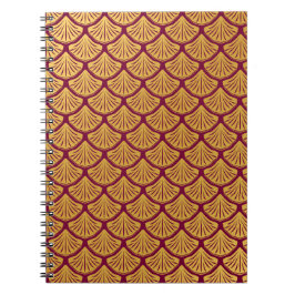 Caderno Espiral Art Deco Scales da Sereia - Magenta
