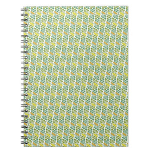 Caderno Espiral Art Nouveau ButterCup - damasco floral de papel de