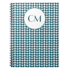 Caderno Espiral Art Nouveau Flores em Azul