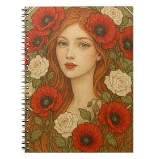 Caderno Espiral Art nouveau style spiral photo notebook