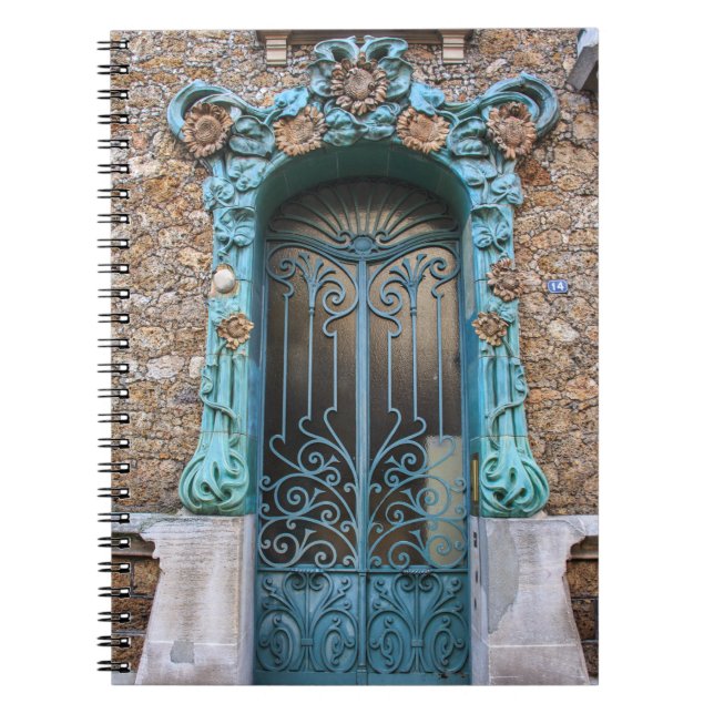 Caderno Espiral Art Nouveau Sunflower Door No14. - (Frente)