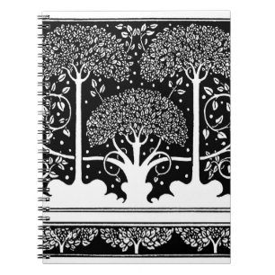 Caderno Espiral Art Nouveau Tree Beardsley Pattern