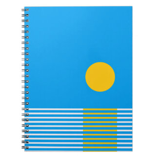 Caderno Espiral Arte abstrata da praia céu