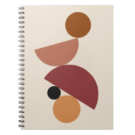 Caderno Espiral Arte abstrata de meados do século mantida em equil