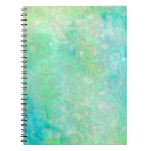 Caderno Espiral Arte Abstrato azul e verde