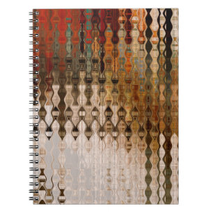 Caderno Espiral arte abstrato colorida interseção geométrica