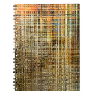 Caderno Espiral Arte abstrato colorida interseção geométrica