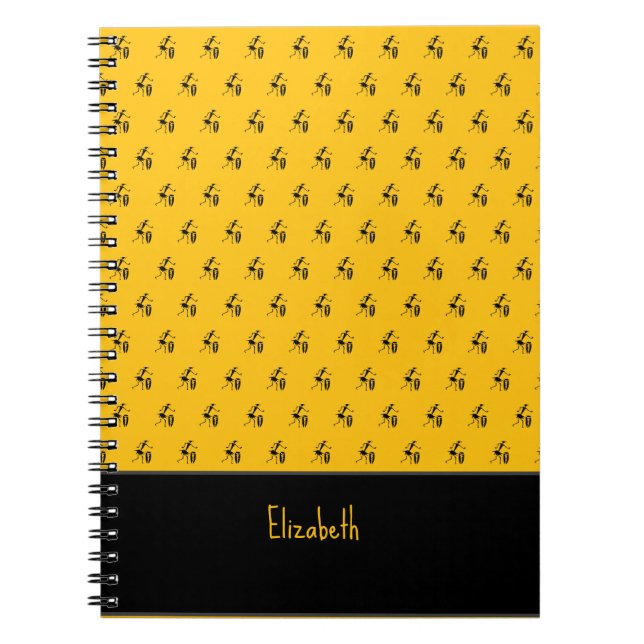 Caderno Espiral Arte Africana, dança Festival, Laranja (Frente)