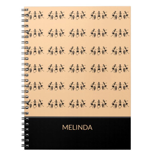 Caderno Espiral Arte Africana, Dança Inspiracional, Bonita (Frente)